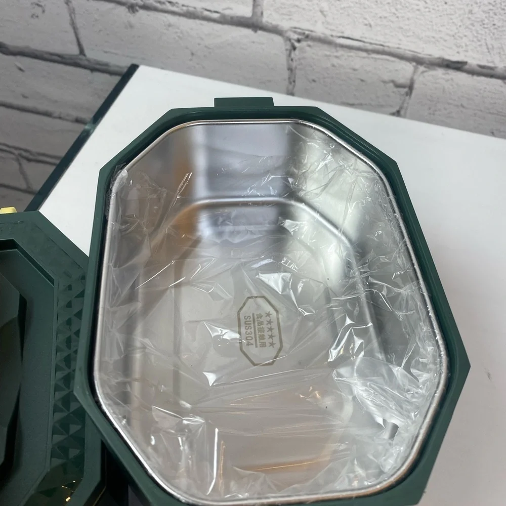 Bento Lunch Box Stackable 3 Tiers With Utensils Green NWT Bento Box Food Storage